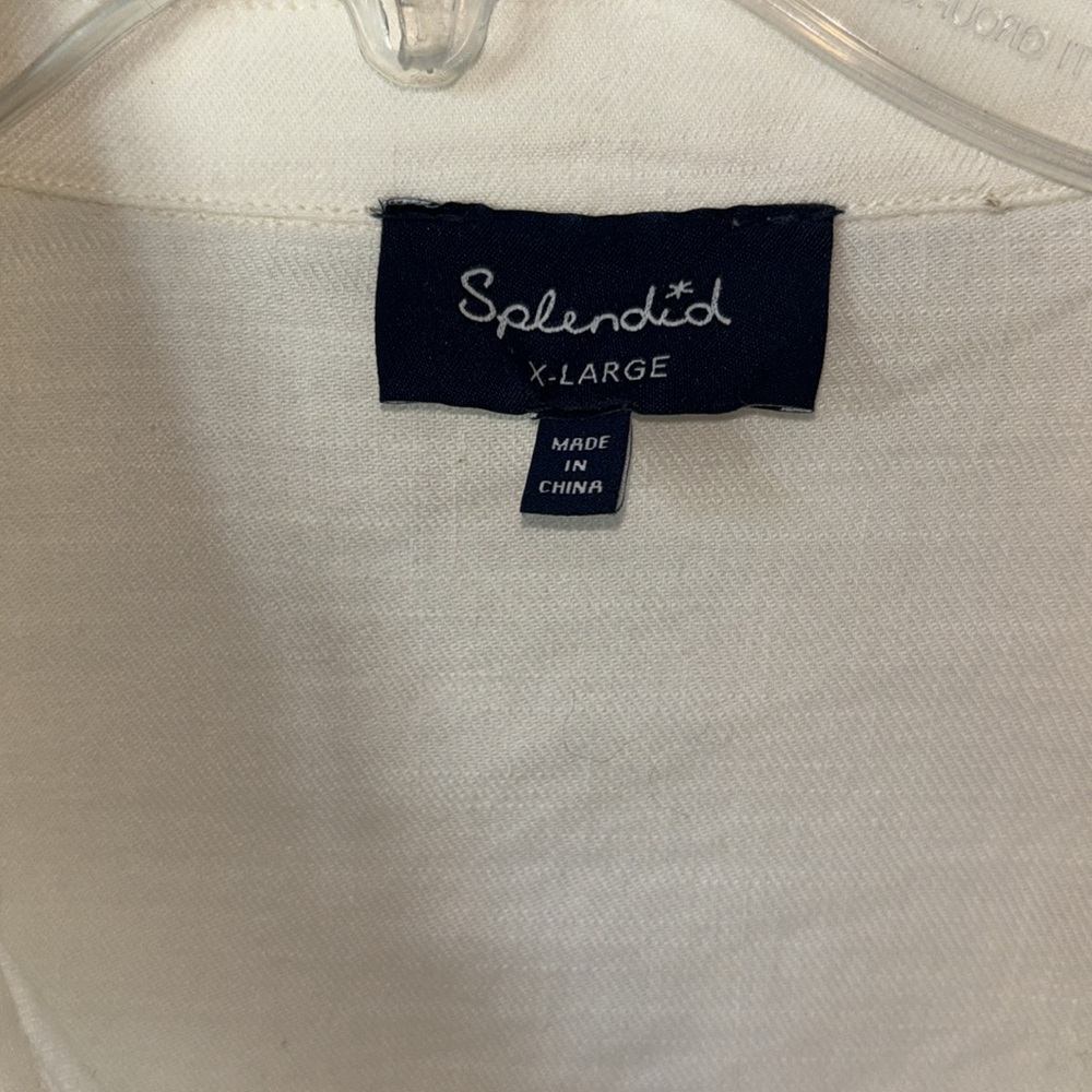 Splendid Linen Buttonfront Jacket Xl - image 4